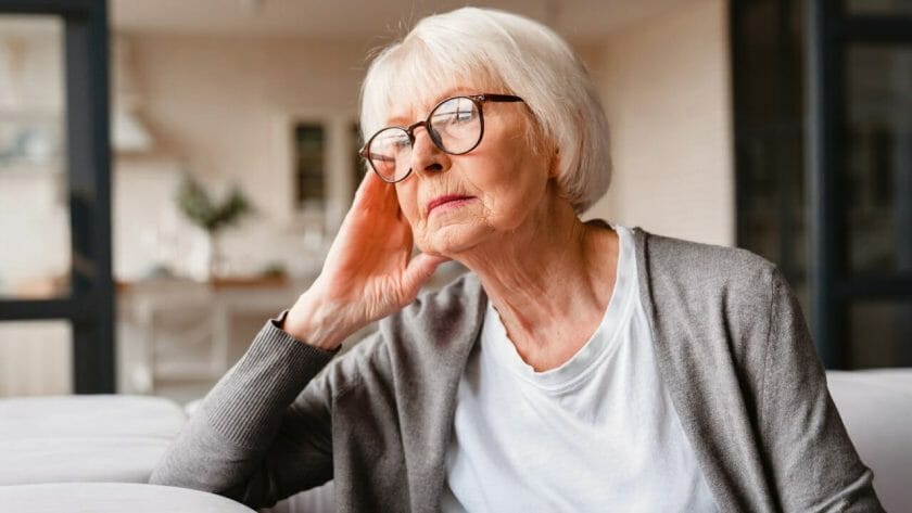 elder woman thinking ss2115835502